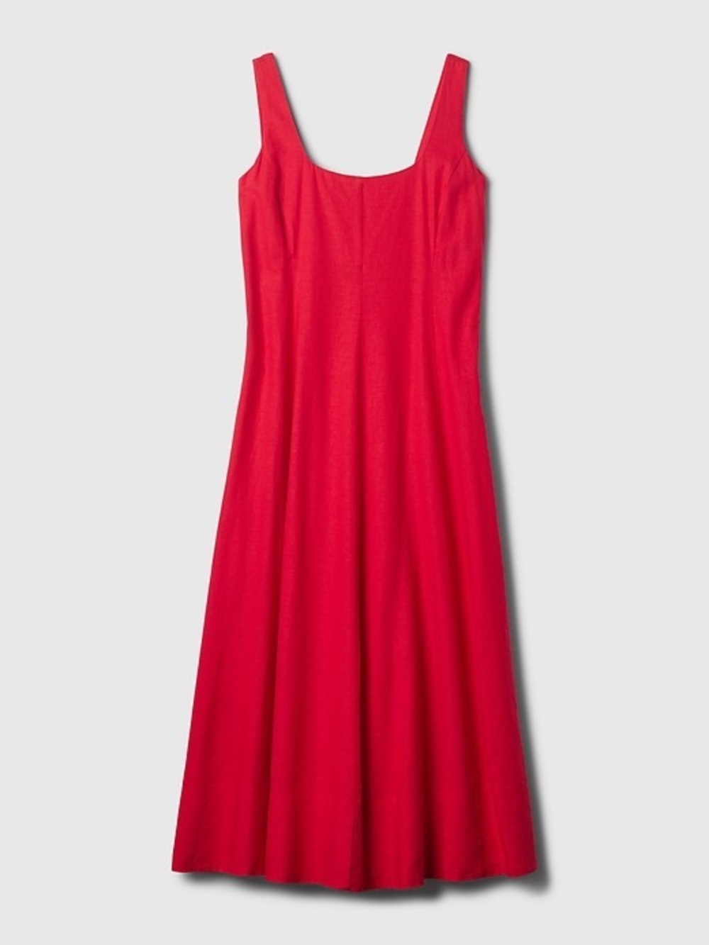 Gap linen-blend midi dress, slipper red